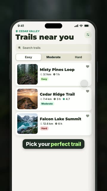 TrailMate: Sentieri per livello