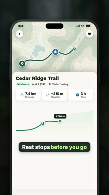 TrailMate: Percorso e soste